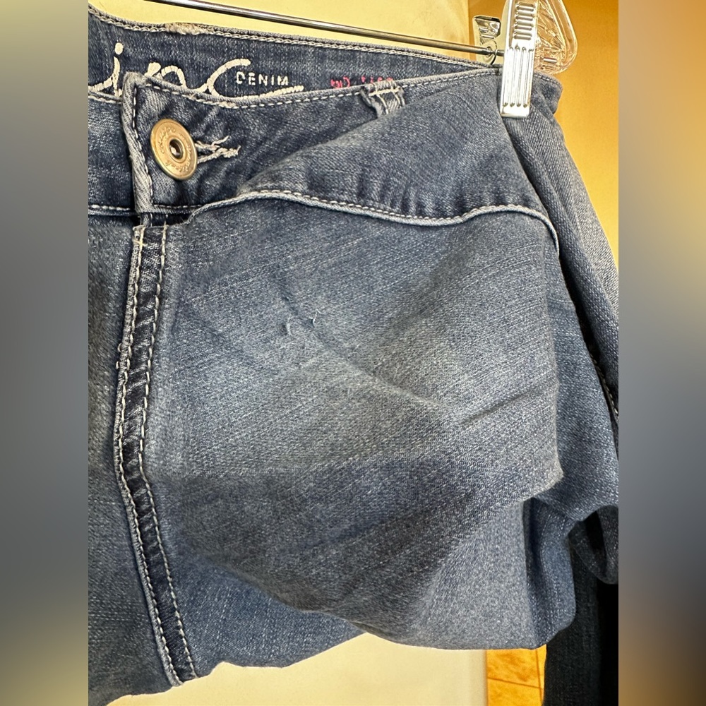 Women’s INC Preloved Denim Bootleg Curvy Fit Jeans, Size 12 - Picture 7 of 15